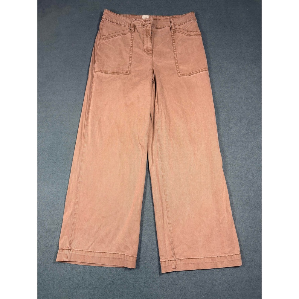 Joie Pants Womens 8 Brown Wide Leg High Rise Cotton Blend